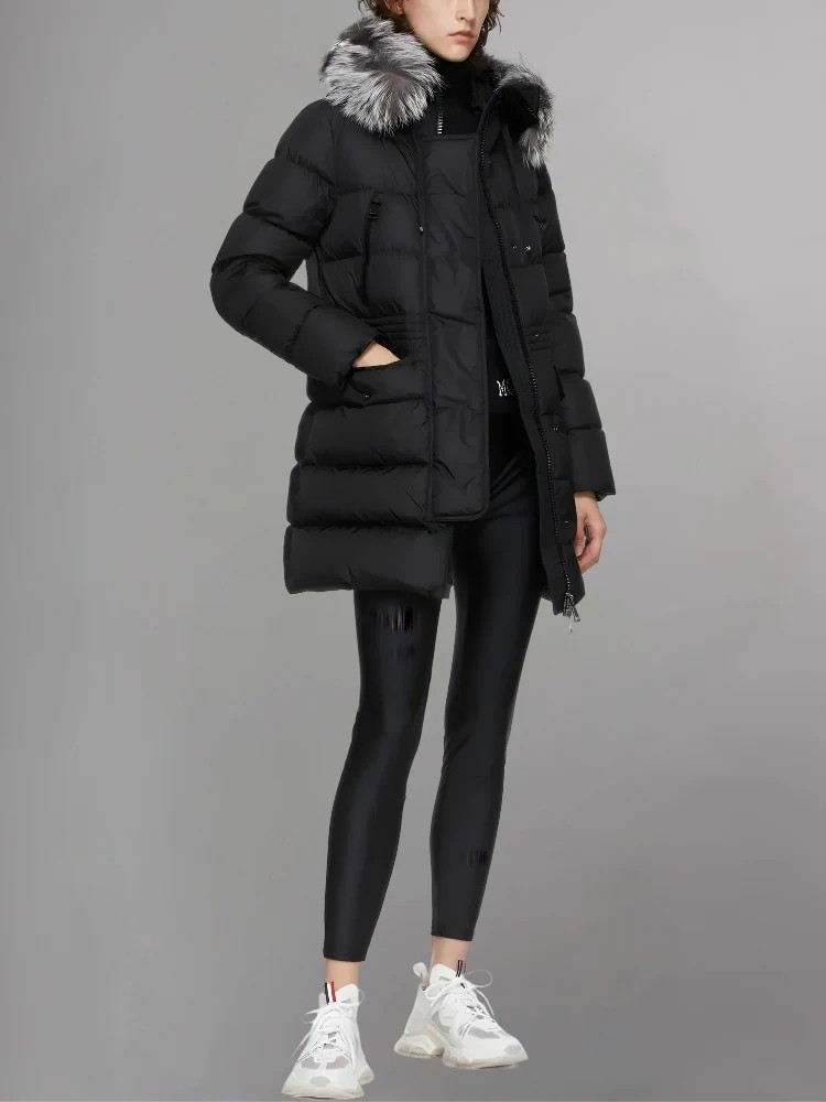 MONCLER BLACK 'APHROTI' HOODED PARKA JACKET